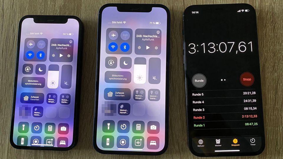 iPhone 12 Mini versus iPhone 12:  Akku-Laufzeit im Vergleich