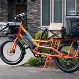 Hier wurde das Rad zum Einkaufs- oder Lieferrad aufgerüstet.