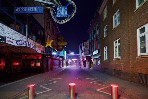 Fotografie: Die Ausgehmeile Große Freiheit nahe der Reeperbahn