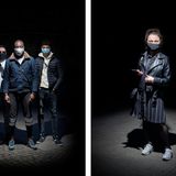 Fotografie: Großstadtbewohner mit Masken