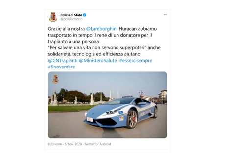 Italien: Lamborghini Huracán der Staatspolizei