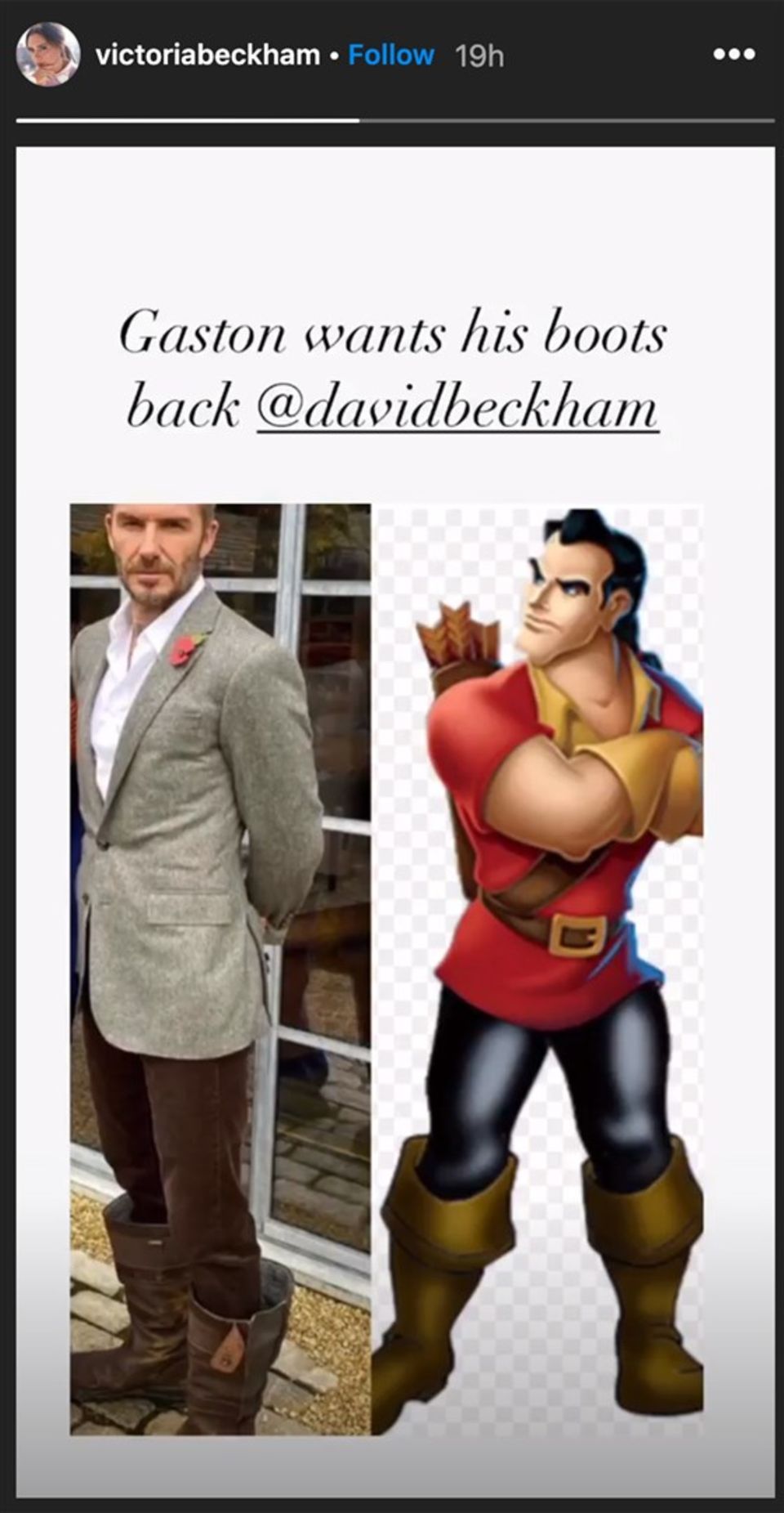 Victoria Beckham vergleicht ihren Mann mit Gaston aus "Die Schöne und das Biest"