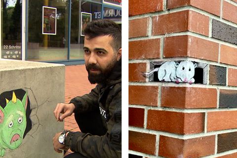 Street-Art: Niedliche 3D-Kreide-Bilder lockern den Alltag auf