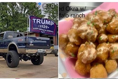 Wer eine Trump-Flagge abgibt, erhält ein leckeres Hühnchen-Gericht.