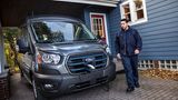 Mit dem 115 kW Schnelllader sind die Akkus des Ford E-Transit nach rund 34 Minuten zu 80 Prozent gefüllt