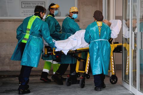 Die Notaufnahmen einer Klinik in Madrid