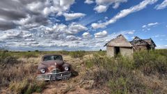Den alten Packard von 1948 mit eingeschossener Windschutzschiebe stöberte Niehues auf einem Grundstück in New Mexiko auf.