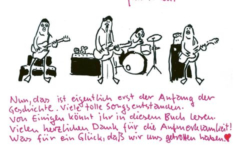 Arne Zank hat die Band als Vögel gezeichnet