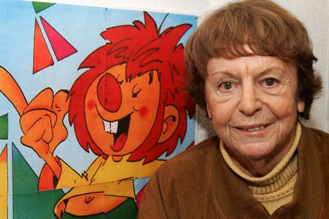 Schöpferin Ellis Kaut mit ihrem rothaarigen Freund Pumuckl