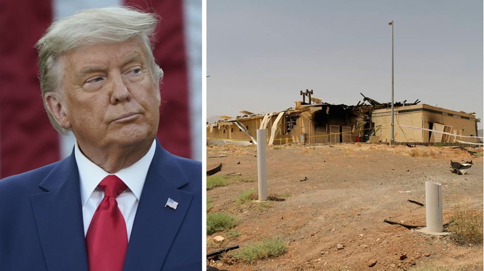 Kombo: Donald Trump und die iranische Atomanlage Natans