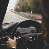 Die vier Dioden signalisieren bei dem Testfahrzeug, wenn der Quattro-Antrieb aktiv ist