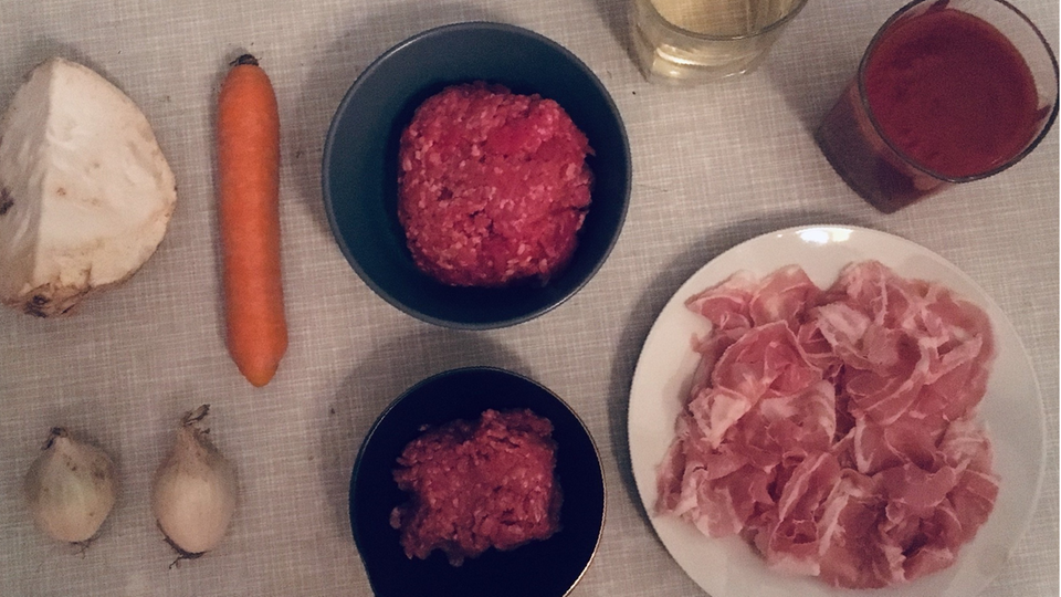 Bolognese-Zutaten Bolognese-Zutaten