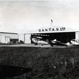 Die Qantas-Hangars in Eagle Farm, Brisbane, Ende der 1920er Jahre