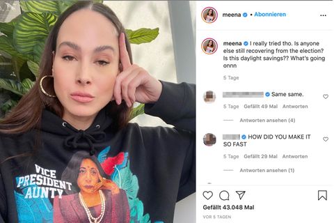 Meena Harris guckt erschöpft