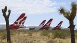 Endstation Wüste: Acht Airbus A380 hat Qantas im Sommer 2020 nach Kalifornien ausgeflogen, wo die Maschinen in Victorville langfristig geparkt sind und gegebenfalls reaktiviert werden können.