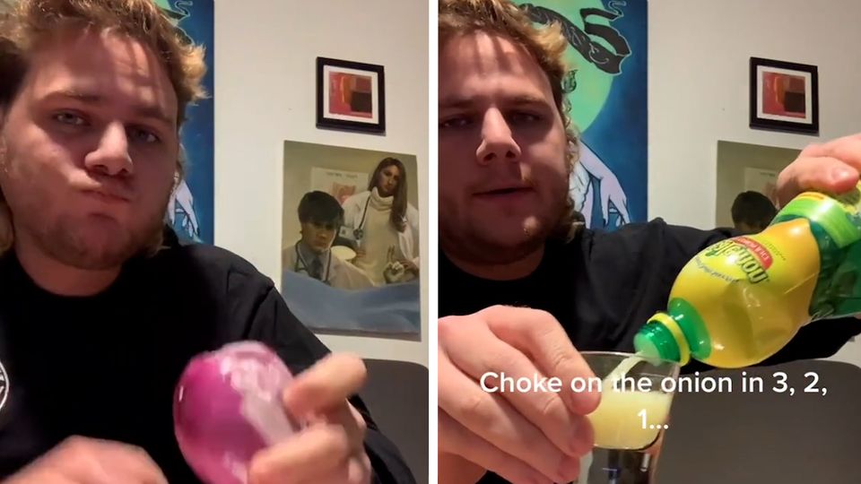Corona-Infizierter zeigt Verlust seines Geschmackssinns im Video