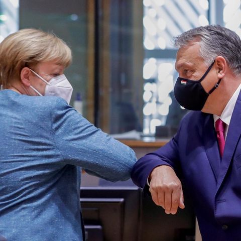 Bundeskanzlerin Angela Merkel (CDU) und Viktor Orban, Premierminister von Ungarn