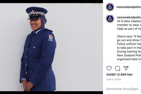 Neuseeland: Polizistin mit Kopftuch