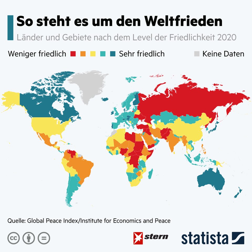 Institut für Wirtschaft und Frieden: So steht es um den Weltfrieden