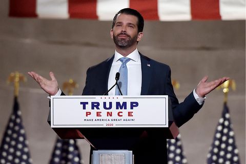Donald Trump Jr. Coronavirus: Donald Trump Jr. hält eine Rede