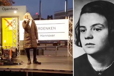 Hannover: "Querdenker"-Rednerin sorgt mir Sophie-Scholl-Vegleich für Empörung