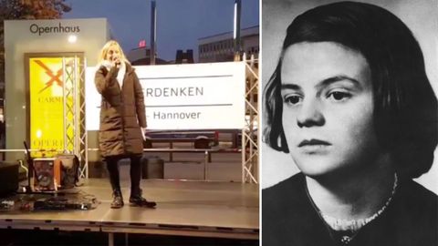 Hannover: "Querdenker"-Rednerin sorgt mir Sophie-Scholl-Vegleich für Empörung