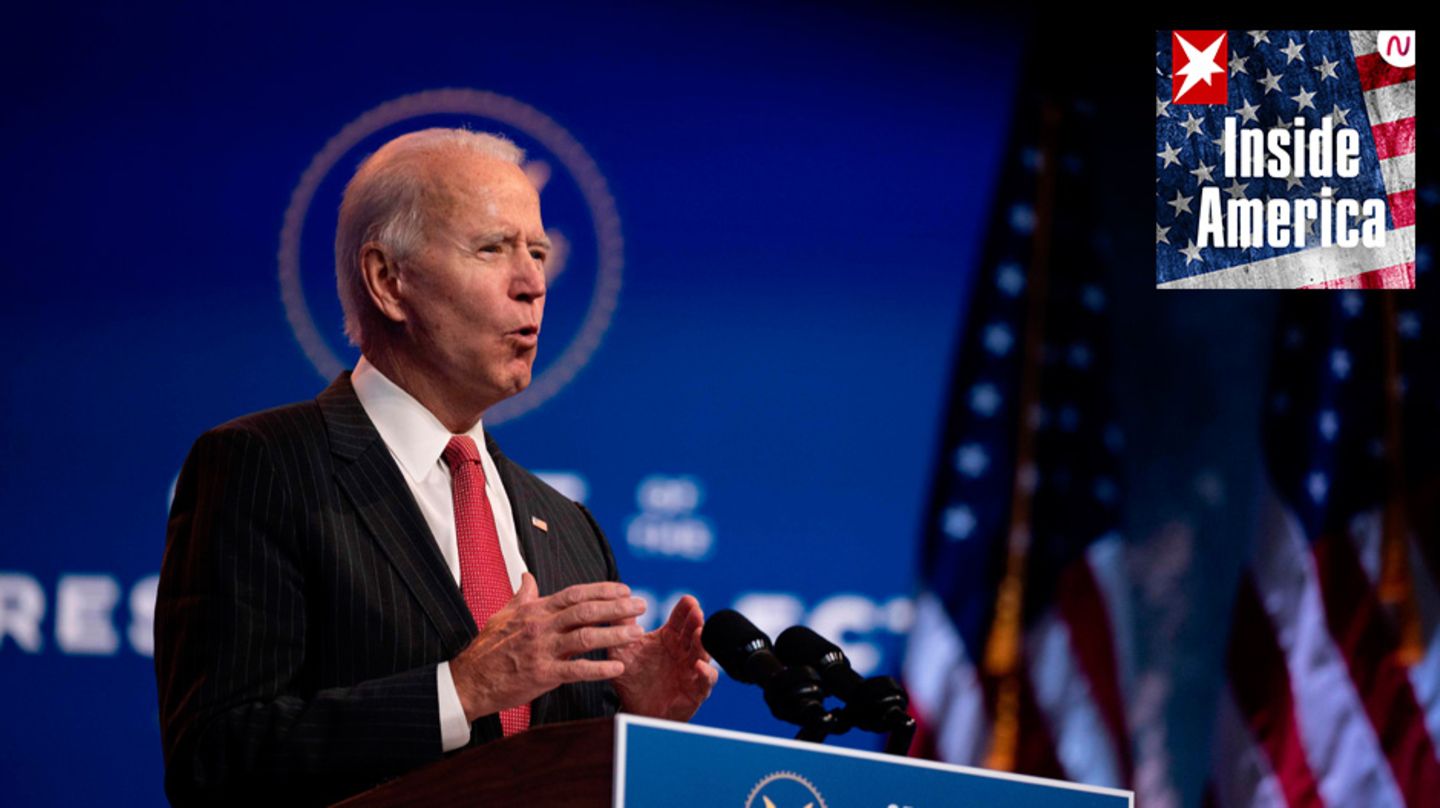 Der designierte US-Präsident Joe Biden bei einer Ansprache in Wilmington im Bundesstaat Delaware