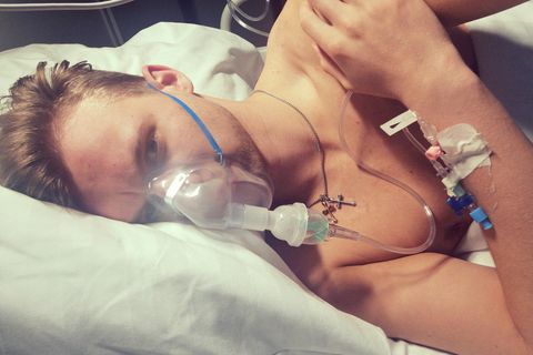 Marc L. einen Tag nach seiner Einlieferung ins Krankenhaus