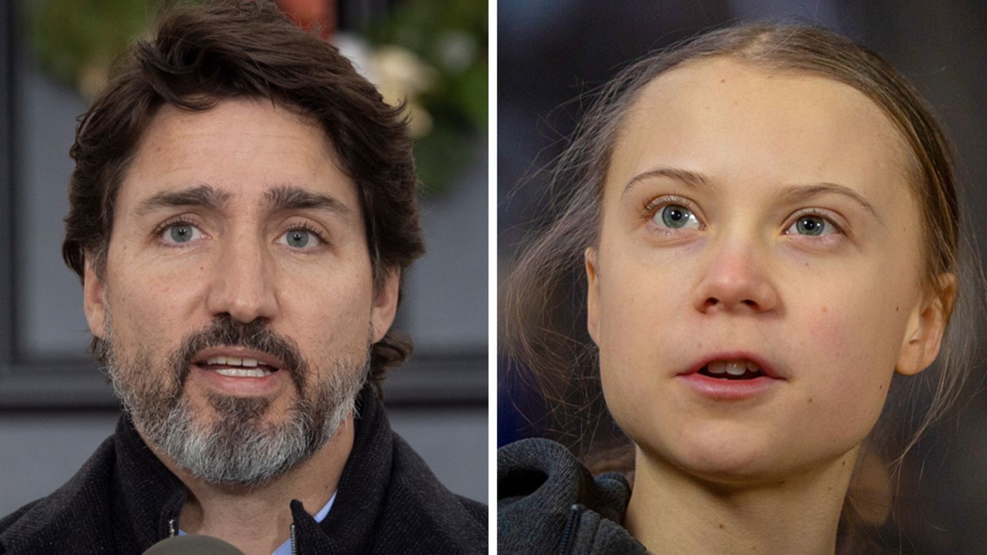 Der kanadische Premierminister Justin Trudeau und Greta Thunberg