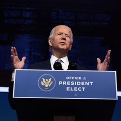US-Präsident-elect Joe Biden stellt in Wilmington, Delaware, Teile seines Schattenkabinetts vor