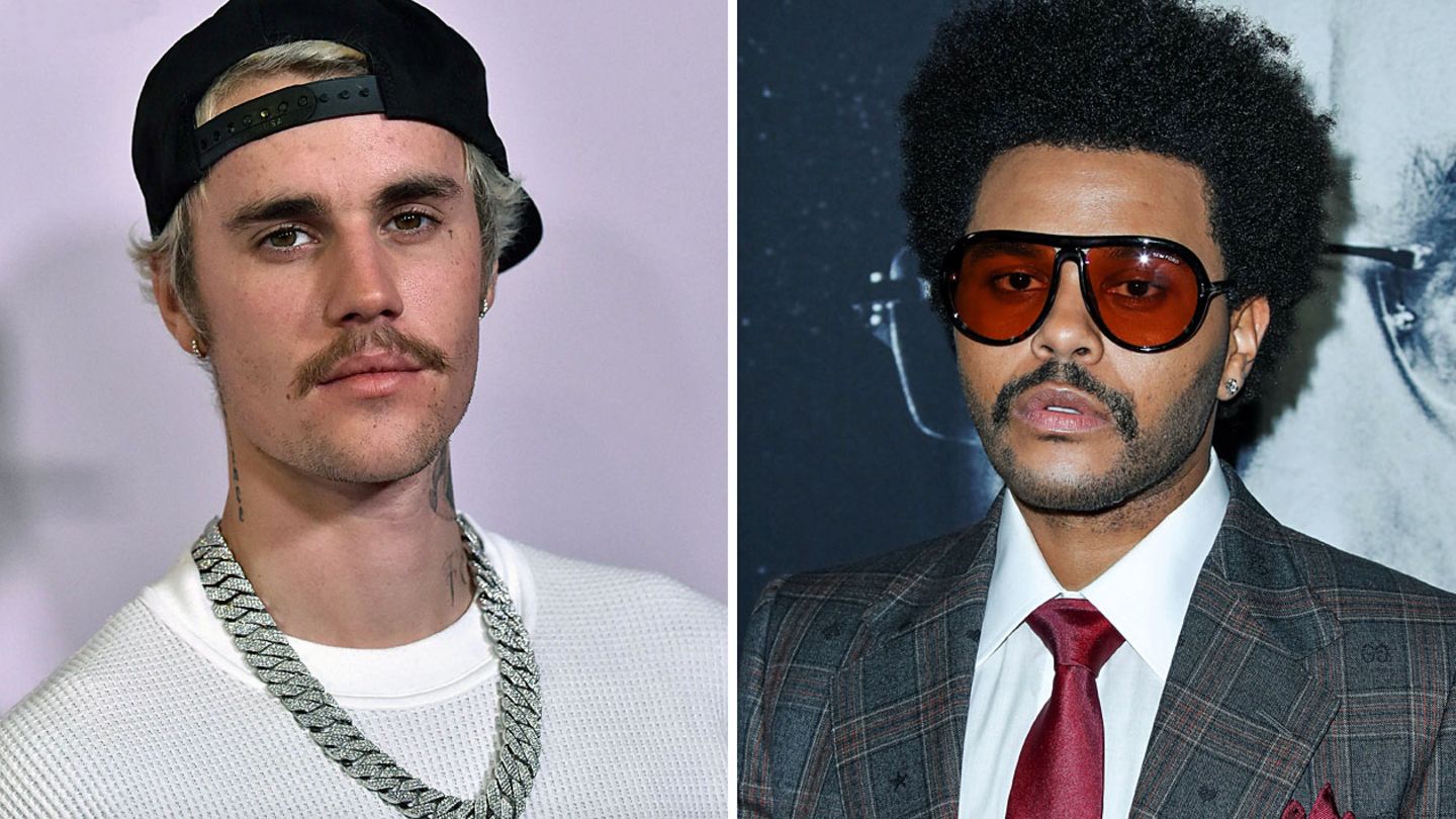 Die Musiker Justin Bieber und The Weeknd