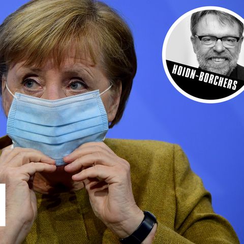 Berlin hoch 3 von Andreas Hoidn-Borchers zum Corona-Gipfel mit Merkel