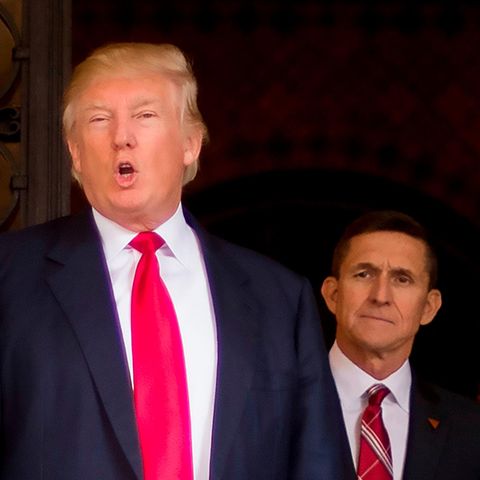 Donald Trump und sein damaliger Sicherheitsberater Michael Flynn im Dezember 2016