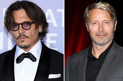 Johnny Depp (l.) und Mads Mikkelsen