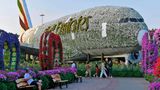 Ein echter Hingucker: Der mit 500.000 Blumen bepflanzte Airbus A380. Wegen der heißen Sommertemperaturen öffnet der Park jedes Jahr erst im November.