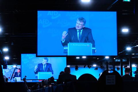 AfD-Chef Jörg Meuthen beim Parteitag in Kalkar