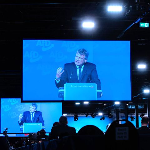 AfD-Chef Jörg Meuthen beim Parteitag in Kalkar