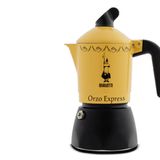 Orza Express, Bialetti, ca. 40 Euro  Die Orza Express ist eine ganz besondere Kaffeezubereitung. Und zwar richtet sich diese kleine Moca Express von Bialetti an Liebhaber von Malzkaffee. Wer sich für Getreidekaffee begeistern kann, wird diese kleine Kanne lieben. Die Gerste wird in ein kleines Sieb im oberen Teil der Kanne gegeben. Dann wird der Malzkaffee wie ein normaler Moca auf dem Herd zubereitet. Wer bisher nur den in Deutschland typischen Carokaffee als Malzkaffee kannte, wird diese Art der Zubereitung lieben.