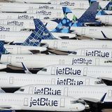 ... werden moderne Jets auch für die Dauer der Corona-Krise im Pinal Airpark vorübergehend eingelagert, wie diese Airbus A320 der US-Billigfluglinie Jetblue. Innerhalb weniger Wochen können die Flugzeuge bei Bedarf reaktiviert werden.