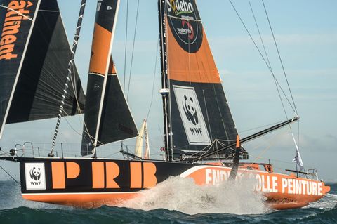 Boot des französischen Skippers Kevin Escoffier