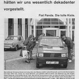 Historische Anzeige für den Fiat Panda