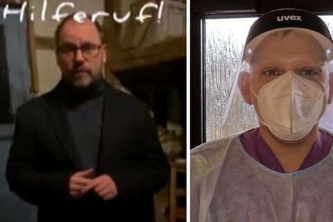 Frank Hix Bürgermeister von Bad-Sooden Allendorf und Altenpfleger Marco Köhler. 