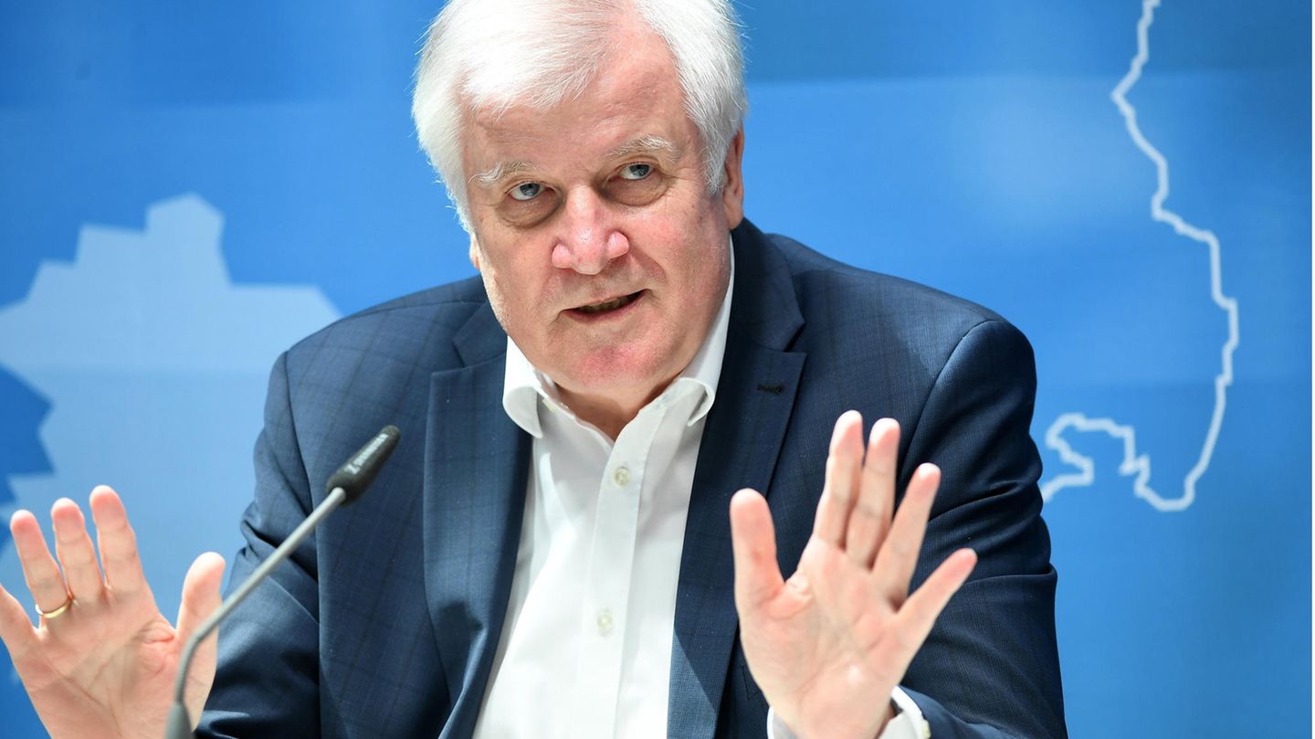 Bundesinnenminister Horst Seehofer gestikuliert