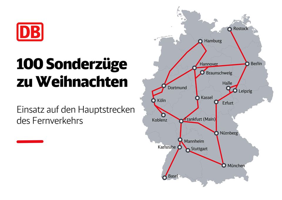 Sicherheitsteams an Bord: Mit zusätzlichen Zügen in die Weihnachtsferien: Die Bahn weitet Feiertags-Angebot aus Sicherheitsteams an Bord: Mit zusätzlichen Zügen in die Weihnachtsferien: Die Bahn weitet Feiertags-Angebot aus