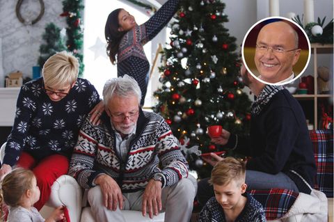 Eine Familie an Weihnachten