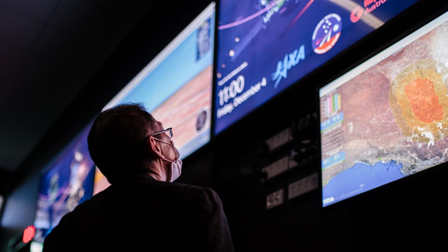 Die letzten Stunden der Mission wurden im Kontrollraum in Südaustralien verfolgt