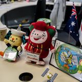 Kleiner Helferlein auf einem Schreibtisch im Woomera Range Complex in Australien