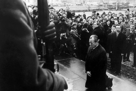 Kniefall von Willy Brandt in Warschau im Jahr 1970