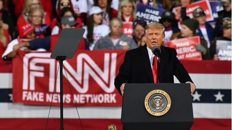 US-Präsident Donald Trump vor Anhängern in Georgia