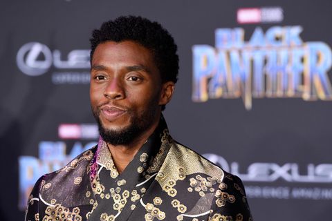 US-Schauspieler Chadwick Boseman kommt zur Premiere des Films Black Panther in dem er die Hauptrolle spielt